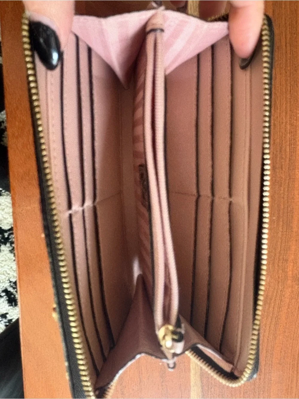 Victoria's Secret Black Wallet with Gold Studs - Picture 2 of 2